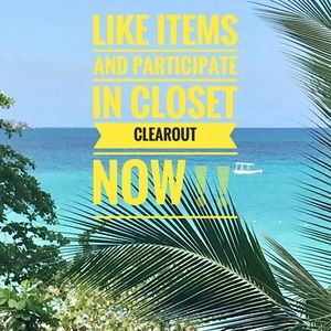 DISCOUNTED PRICE AND SHIPPING on ALL LIKED ITEMS ON Closet Cleatout promotion.